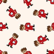 f1 racing cartoon seamless pattern background N51