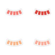 assembly realistic sticker design on paper garlands N8
