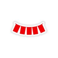 icon sticker realistic design on paper garland N8