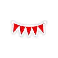 icon sticker realistic design on paper garland N9