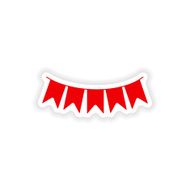 icon sticker realistic design on paper garland N10
