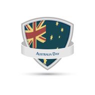 national day of Australia flag on the shield
