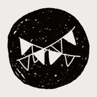 doodle decorative flag N7