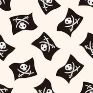 pirate flags cartoon seamless pattern background N5