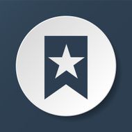 Vector Web Bookmark Ribbon Icon N6