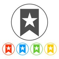 Vector Web Bookmark Ribbon Icon N7