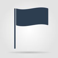 Flag icon Location marker symbol Flat design style N9