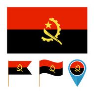 Angola icons for design with reference to a particular country