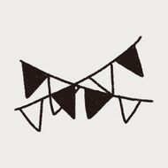doodle decorative flag N9