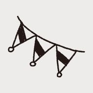 doodle decorative flag N10