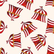 circus tent cartoon seamless pattern background N2
