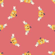 Halloween party flag flat icon eps10 seamless pattern background