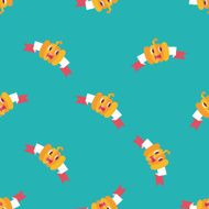 Halloween party flag flat icon eps10 seamless pattern background N2
