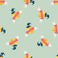 Halloween flag flat icon eps10 seamless pattern background
