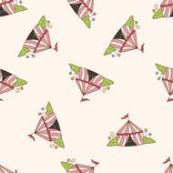 circus tent cartoon seamless pattern background N3