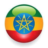 World Flag Button Ethiopia