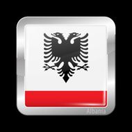 Flag of Albania Metal Icons