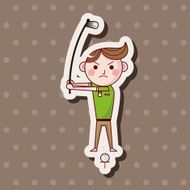 person character golfers theme elements N9
