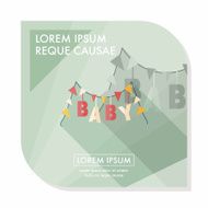 BABY party flat icon with long shadow eps 10 N6