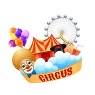 Colorful circus concept