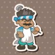 person character golfers theme elements N10