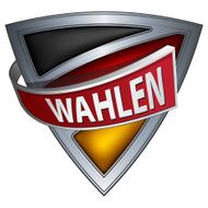 Shield with flag of Germany and the inscription Wahlen