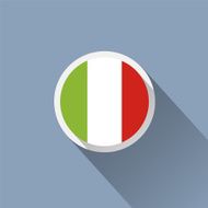 Italy Flag Button Icon
