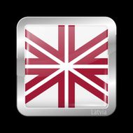 Flag of Latvia Metal Icons