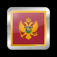 Flag of Montenegro Metal Icons N2