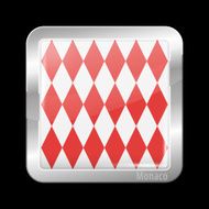 Flag of Monaco Metal Icons