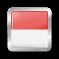 Flag of Monaco Metal Icons N2