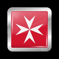 Flag of Malta Metal Icons