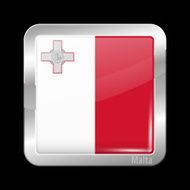 Flag of Malta Metal Icons N2