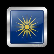 Flag of Macedonia Metal Icons