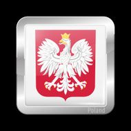 Flag of Poland Metal Icons