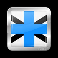 Flag of Estonia Metal Icons