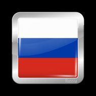 Flag of Russia Metal Icons