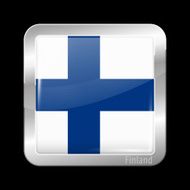 Flag of Finland Metal Icons