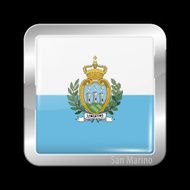 Flag of San Marino Metal Icons N2