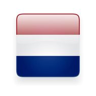 Square icon with flag of Netherlands