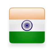 Square icon with flag of India