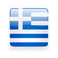 Square icon with flag of Greece