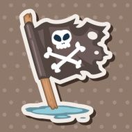 Pirate flags theme elements N11
