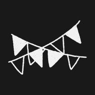 doodle decorative flag N11
