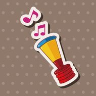 birthday horn theme elements N14