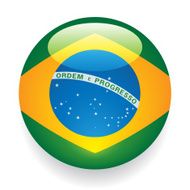 World Flag Button Brazil