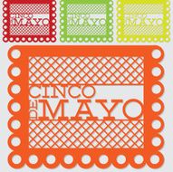 Mexican &#039;papel picado&#039; (Paper flag decoration) set in vector for N2
