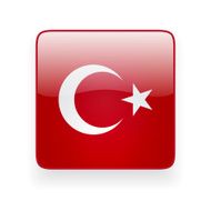 Square icon with flag of Turkey