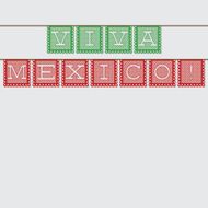 Mexican &#039;papel picado&#039; (Paper flag decoration) card in vector fo N11