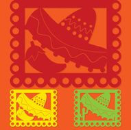 Mexican &#039;papel picado&#039; (Paper flag decoration) set in vector for N5